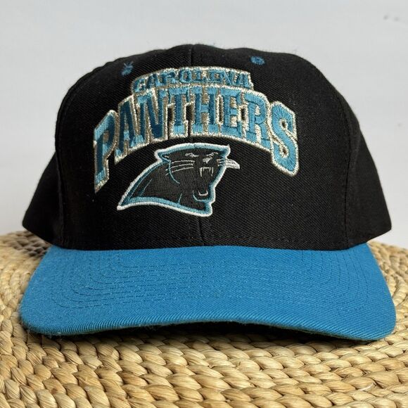 Vintage Carolina Panthers Nutmeg NFL Snapback Hat Cap Wool Poly
